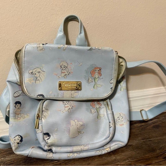disney princess disney animators collection faux leather backpack Wondapop The Aristocats Marie 11 Inch Vegan Mini Backpack, Multicolor, One Size, Mini Fashion Limited Edition WondaPOPs Luxury Line of high end Disney Mini Backpacks are made of soft pebbled vegan leather Disney Princess Mini Backpack for
